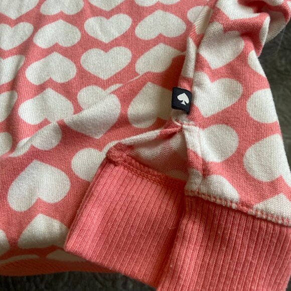 KATE SPADE 2pc Pajama Set All Over Heart Soft Vneck Straight Leg Pants Womens L - Picture 9 of 14